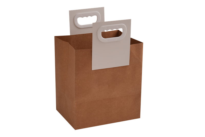 Kraft Paper Bag with Paper and Plastic Handle